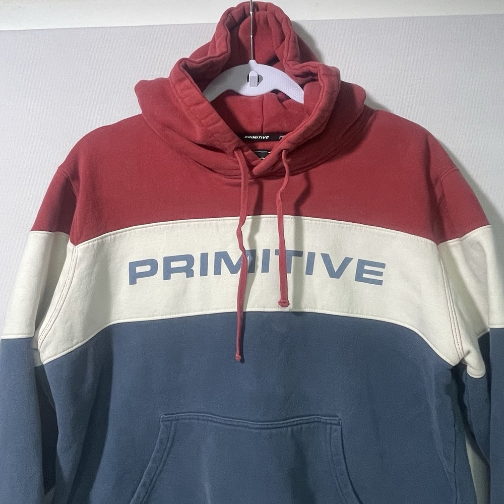 Primitive - Skateboarding - Red,White,Blue Pullover Hoodie Mens Size Large "Y2K"